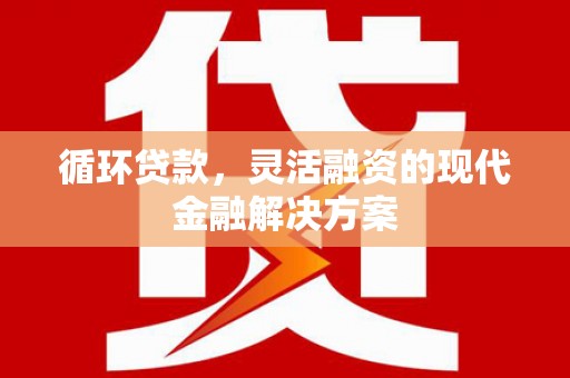 常州循环贷款，灵活融资的现代金融解决方案