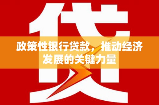 常州政策性银行贷款，推动经济发展的关键力量