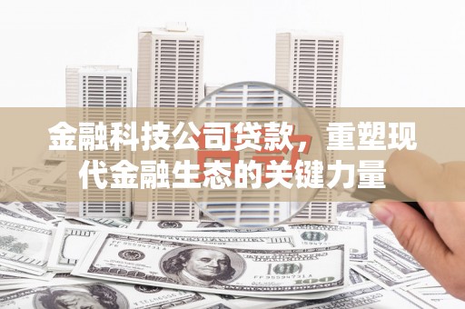 常州金融科技公司贷款，重塑现代金融生态的关键力量
